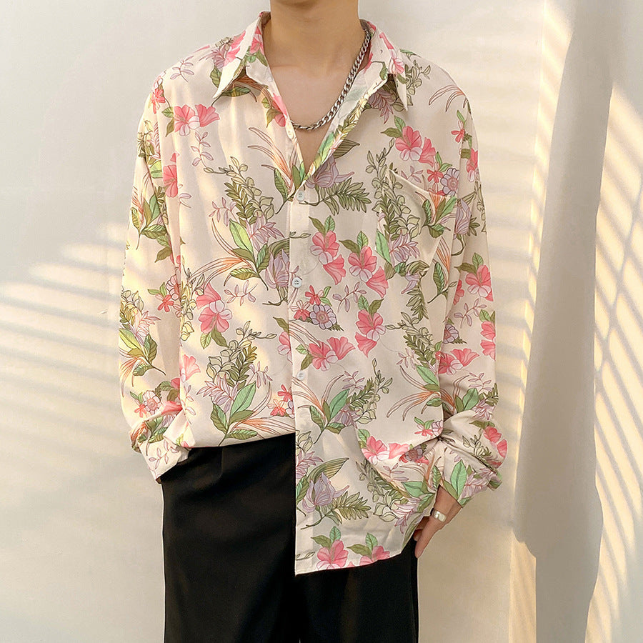 Vintage floral shirt with a Hong Kong style