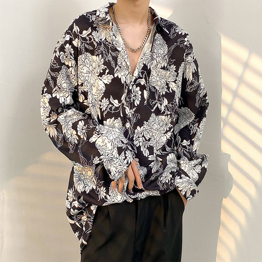 Vintage floral shirt with a Hong Kong style