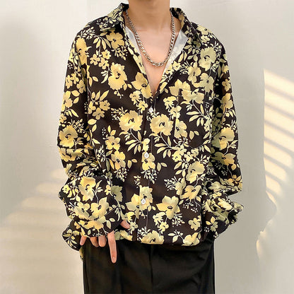 Vintage floral shirt with a Hong Kong style
