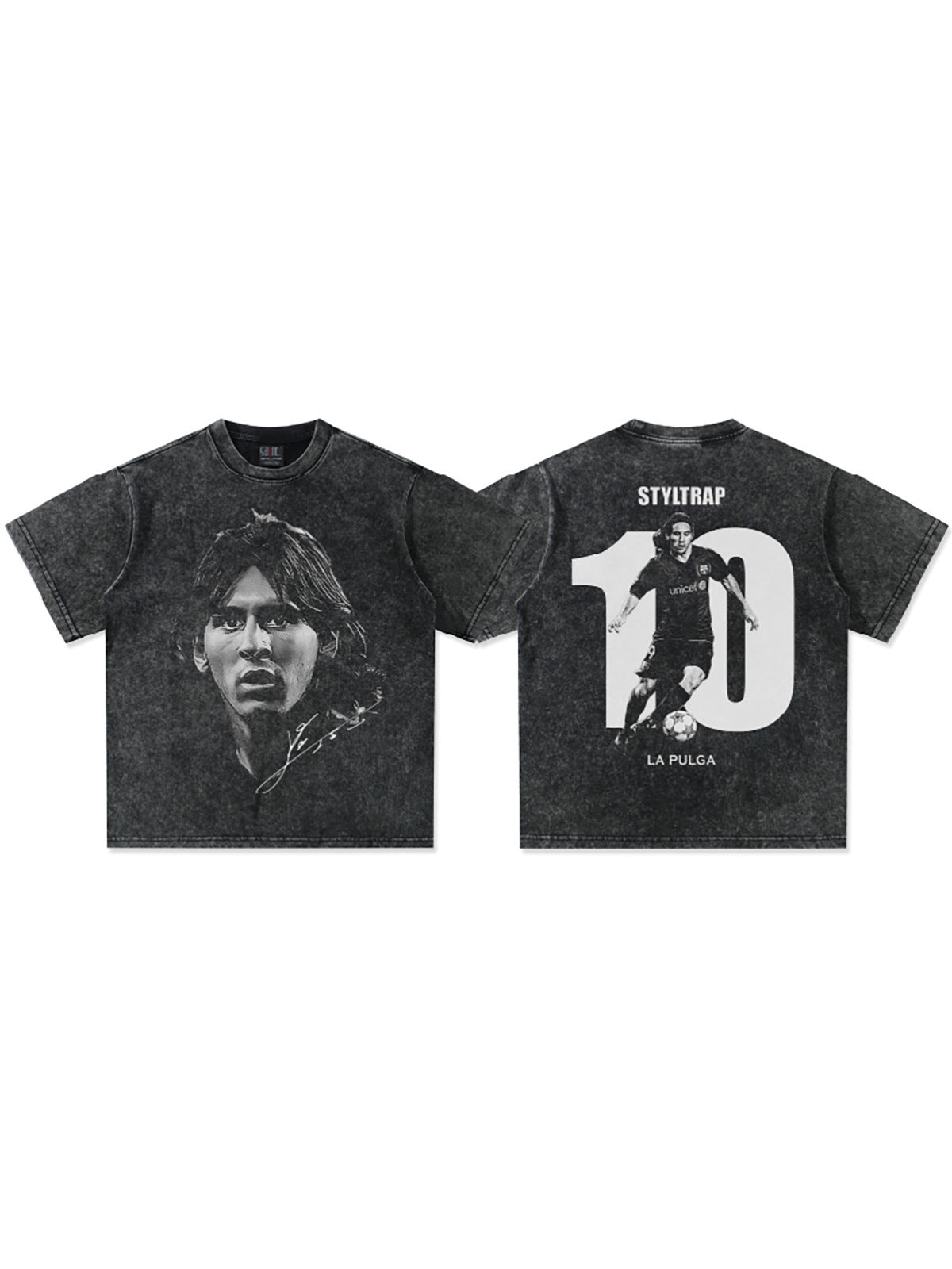 Vintage Football Print Cotton T-Shirt