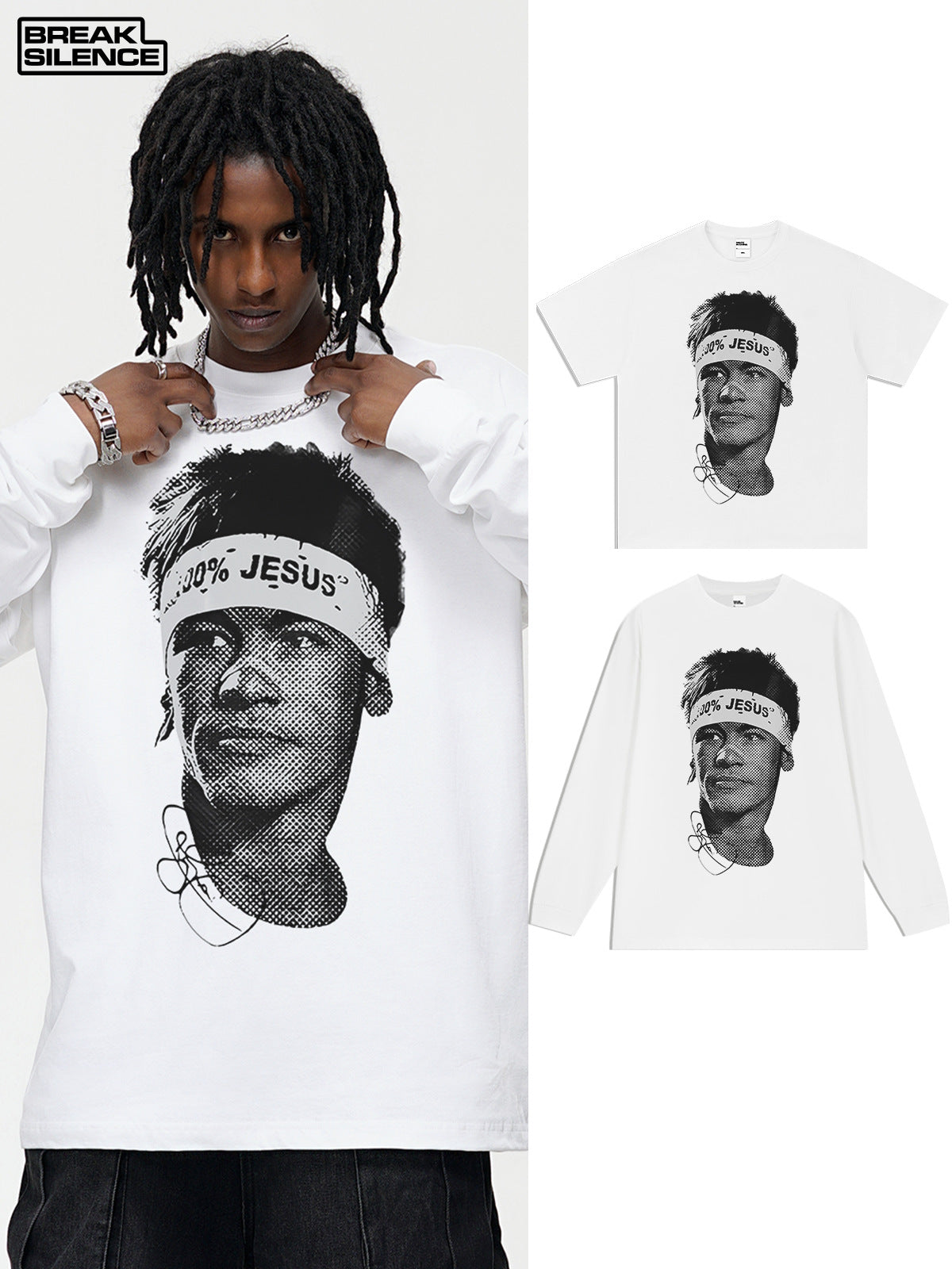 Vintage Football Print Cotton T-Shirt