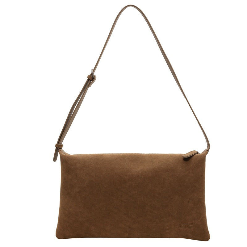 Vintage Frosted Suede Shoulder Bag