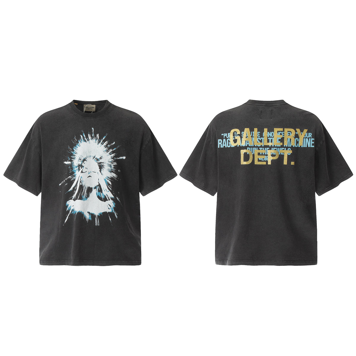 Vintage Gallery Dept Letter Print Loose Fit Washed T-Shirt
