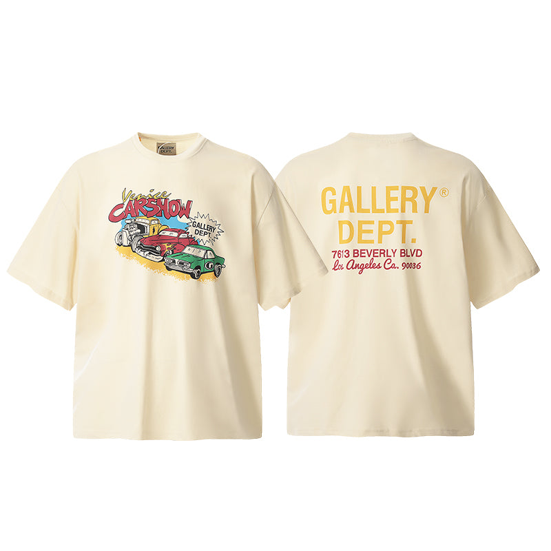 Vintage Gallery Dept Letter Print Loose Fit Washed T-Shirt