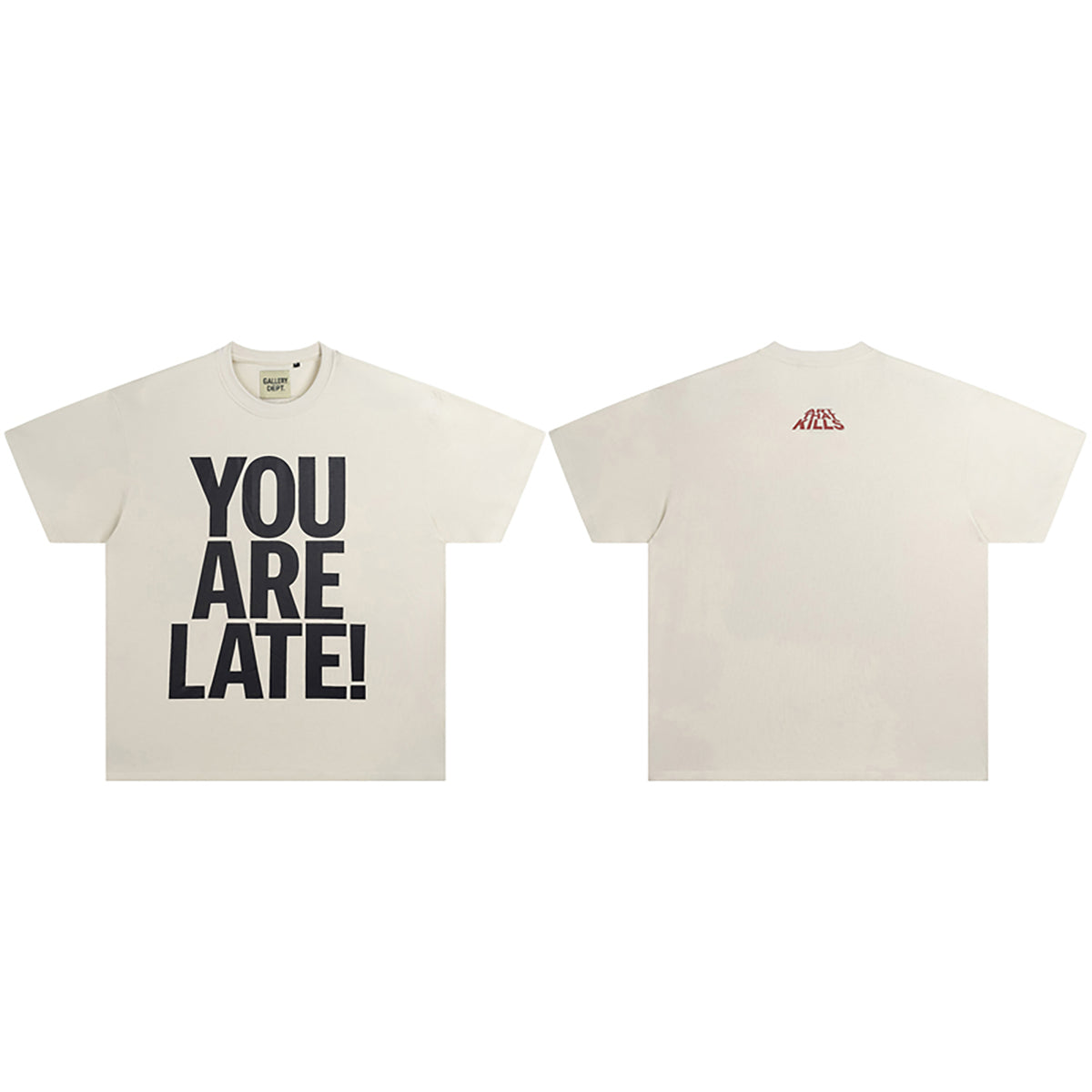 Vintage Gallery Dept Letter Print Loose Fit Washed T-Shirt
