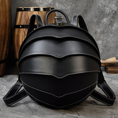 Vintage Genuine Leather Beetle Backpack for Men and Women