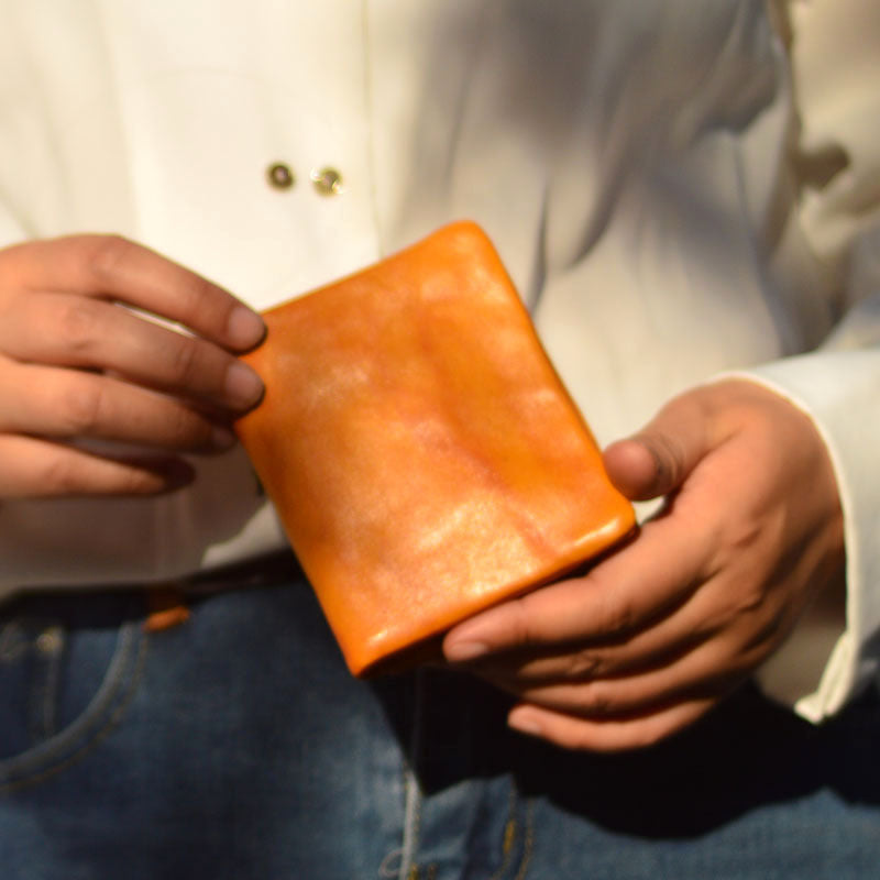 Vintage Genuine Leather Men's Wallet with Multi-Card Slots