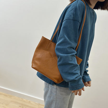 Vintage Genuine Leather Tote Bag