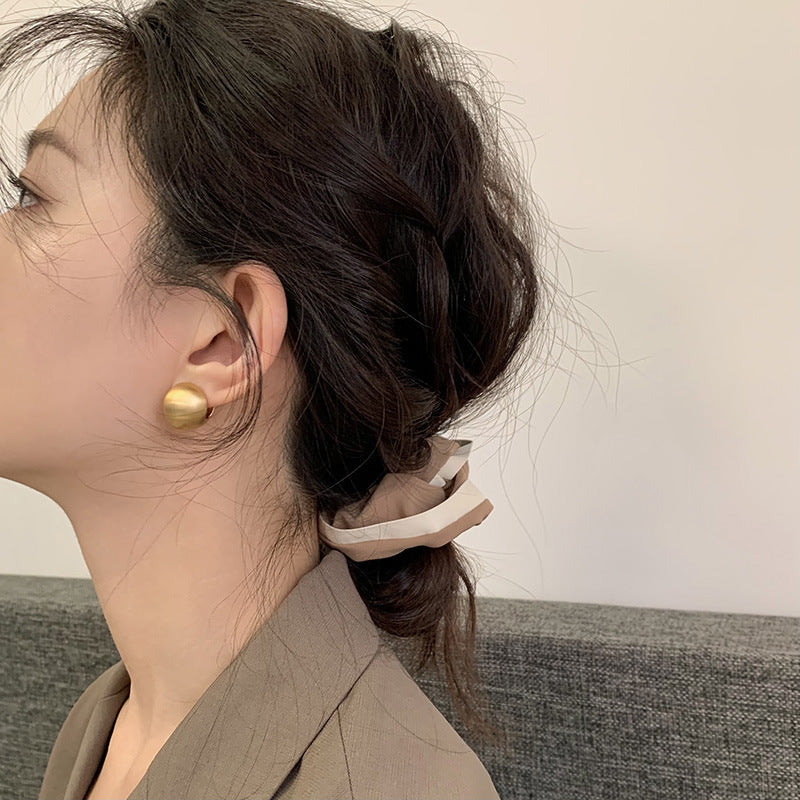 Vintage Geometric Brass Earrings
