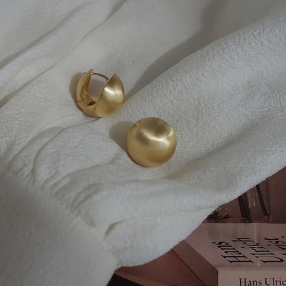 Vintage Geometric Brass Earrings