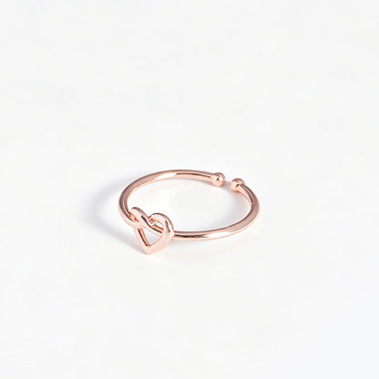 Vintage Geometric Heart Adjustable Ring