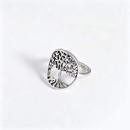 Vintage Geometric Heart Adjustable Ring