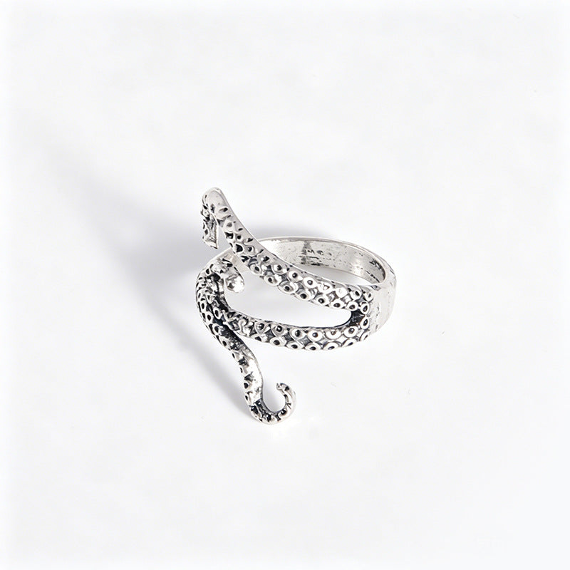 Vintage Geometric Heart Adjustable Ring