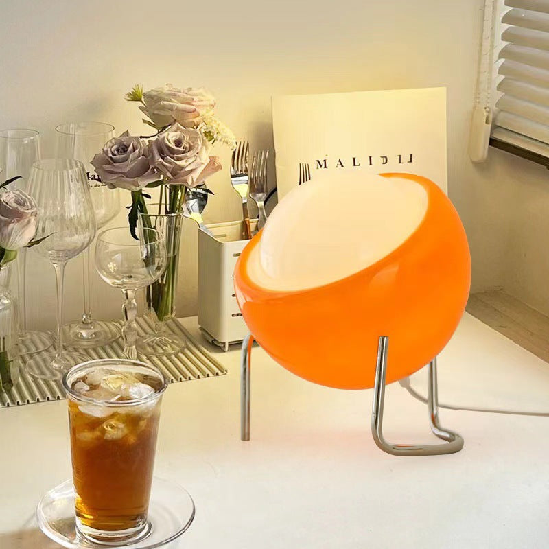 Vintage Glass Table Lamp with Dimmable Light