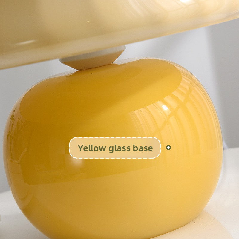 Vintage Glass Table Lamp with Wireless Charging