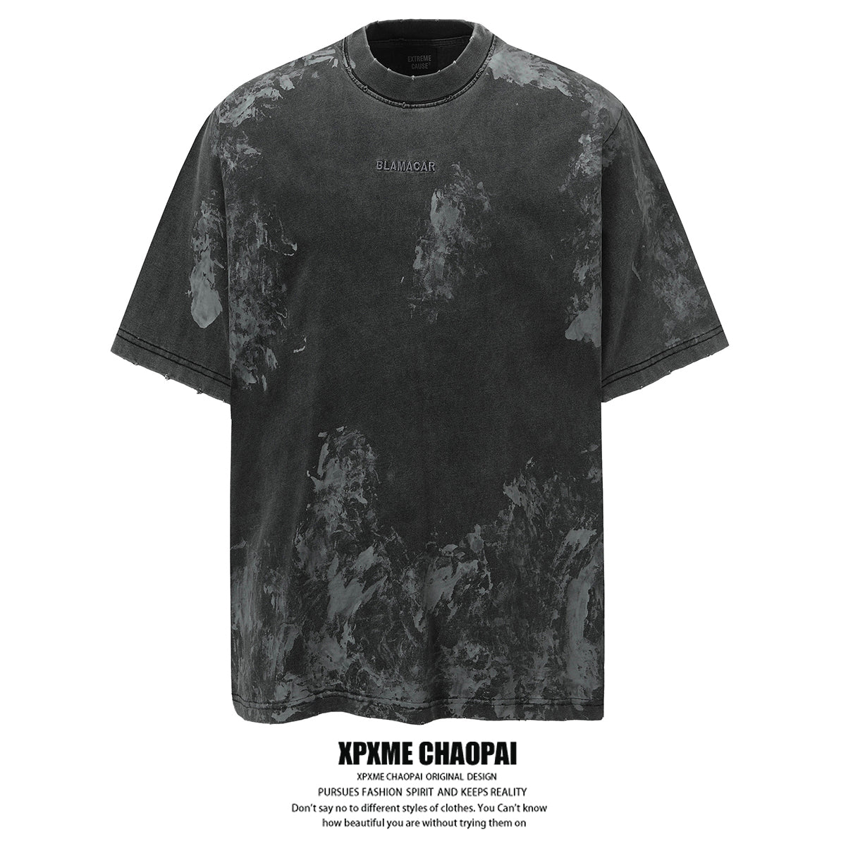 Vintage Hand-Painted Cotton T-Shirt for Men and Women