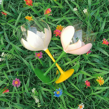 Vintage Hand-Painted Tulip Wine Glass