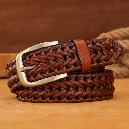Vintage Handwoven Genuine Leather Belt