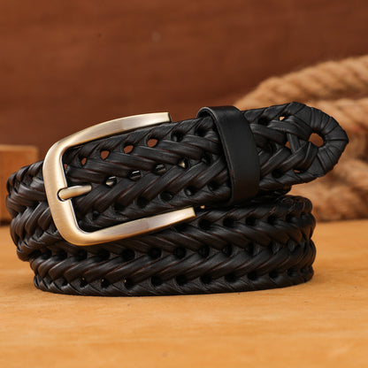 Vintage Handwoven Genuine Leather Belt