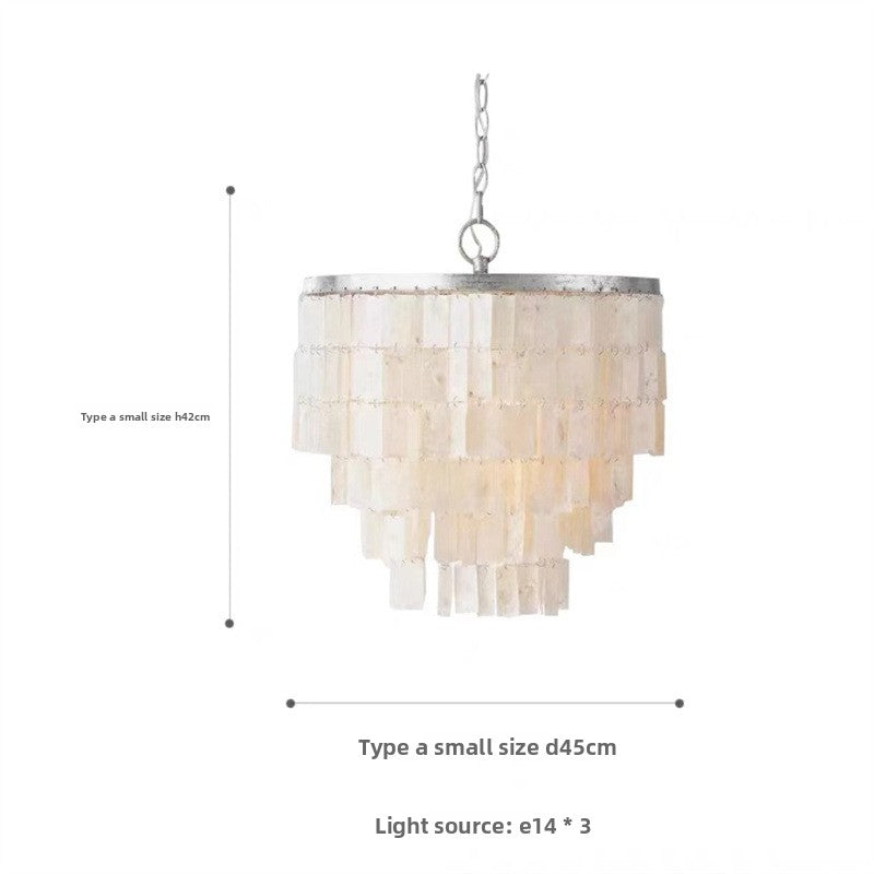 Vintage Heart Shell Chandelier for Home Lighting