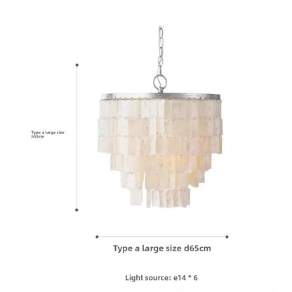 Vintage Heart Shell Chandelier for Home Lighting