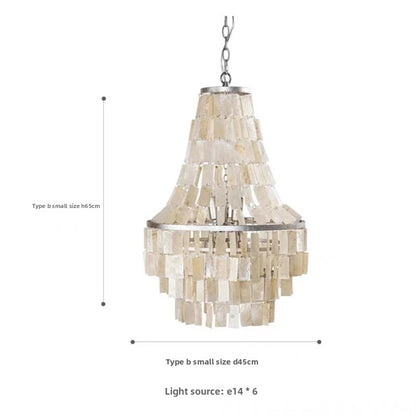 Vintage Heart Shell Chandelier for Home Lighting