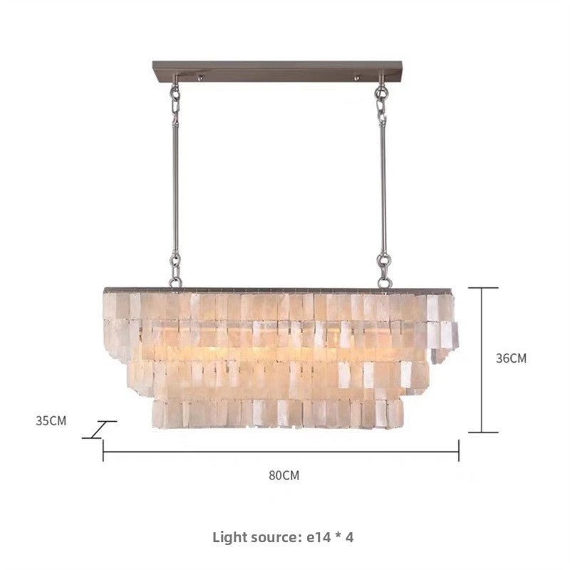 Vintage Heart Shell Chandelier for Home Lighting