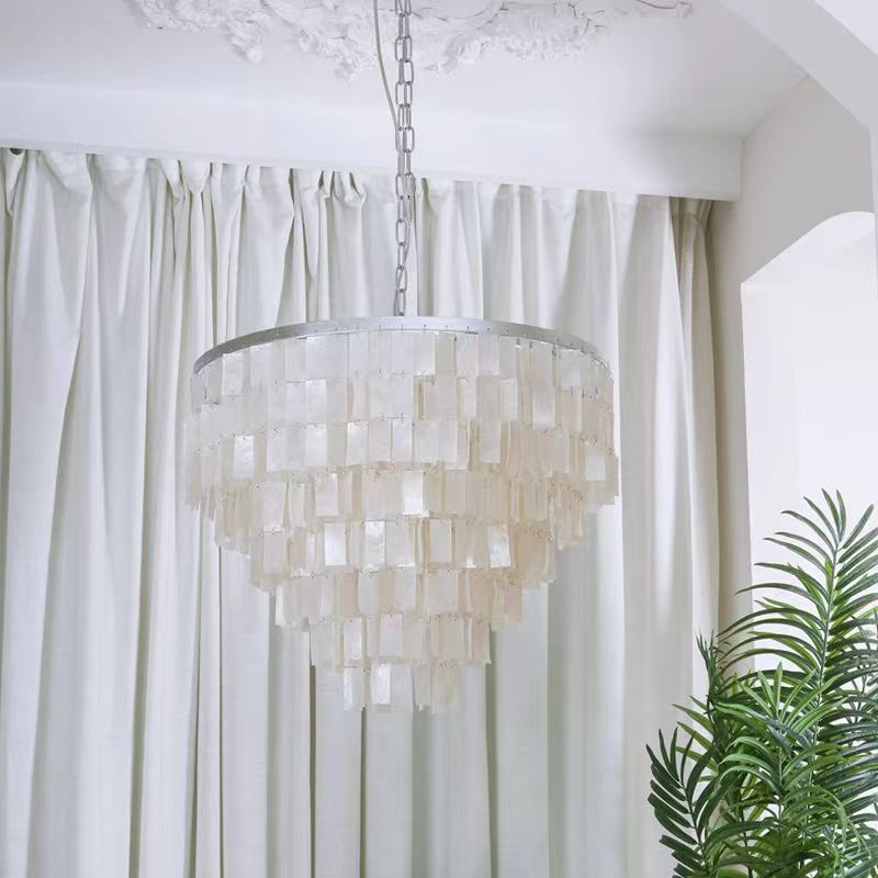 Vintage Heart Shell Chandelier for Home Lighting