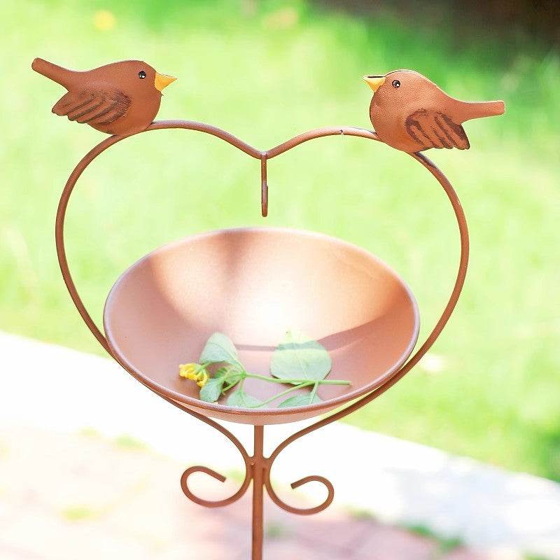 Vintage Iron Bird Feeder with Watering Function