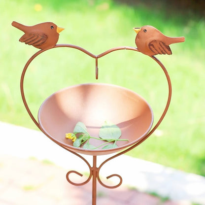 Vintage Iron Bird Feeder with Watering Function