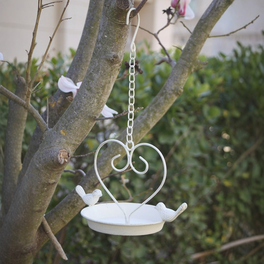 Vintage Iron Bird House Feeder