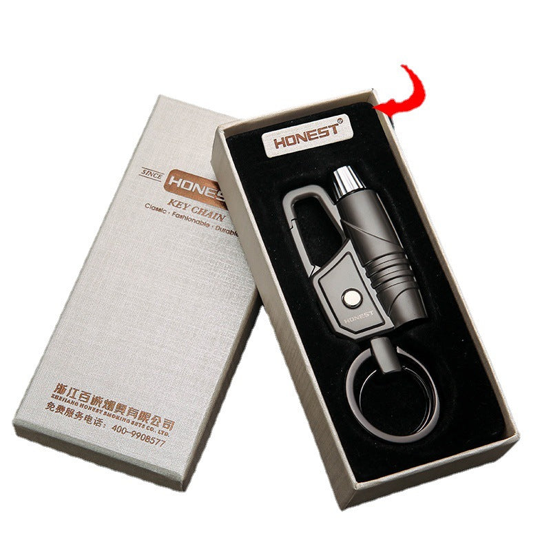 Vintage Keychain Lighter with Light