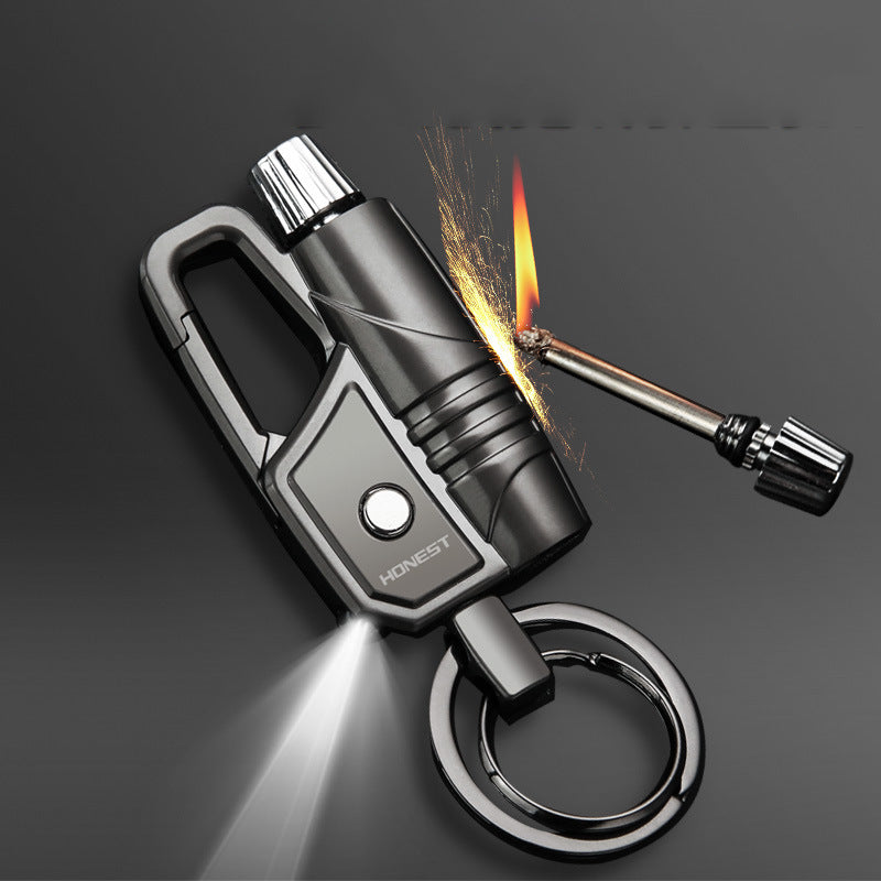 Vintage Keychain Lighter with Light