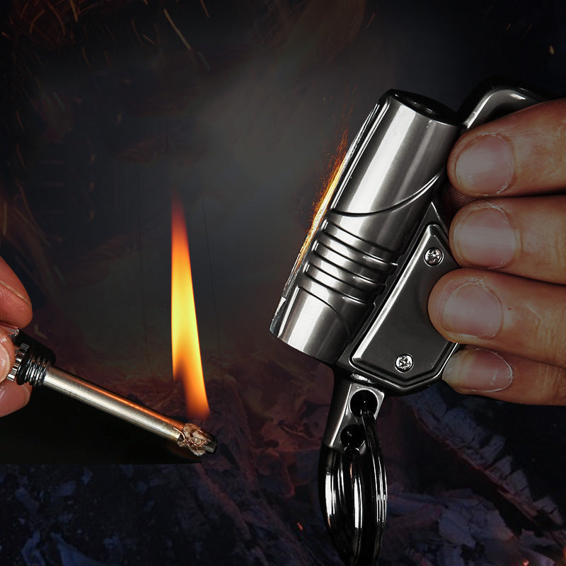 Vintage Keychain Lighter with Light