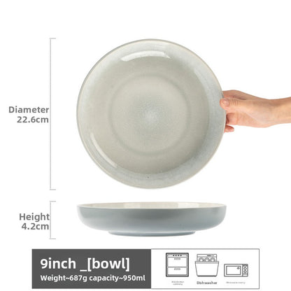 Vintage Kiln Glaze Ceramic Dinner Plates