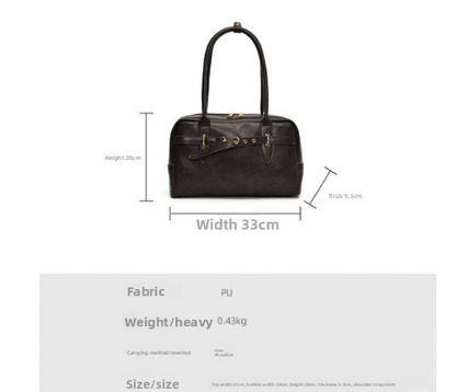 Vintage large-capacity underarm bag