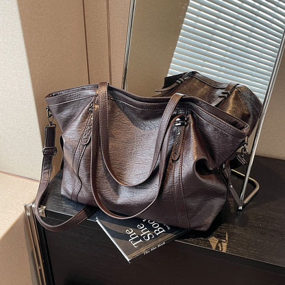 Vintage Large Capacity Women Crossbody Bag