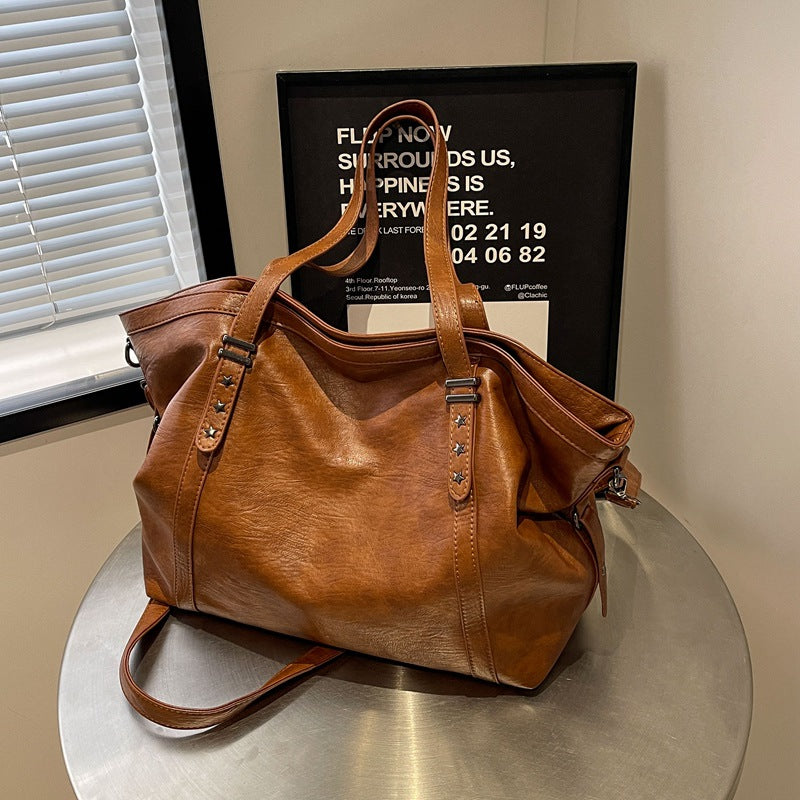 Vintage Large Capacity Women Crossbody Bag