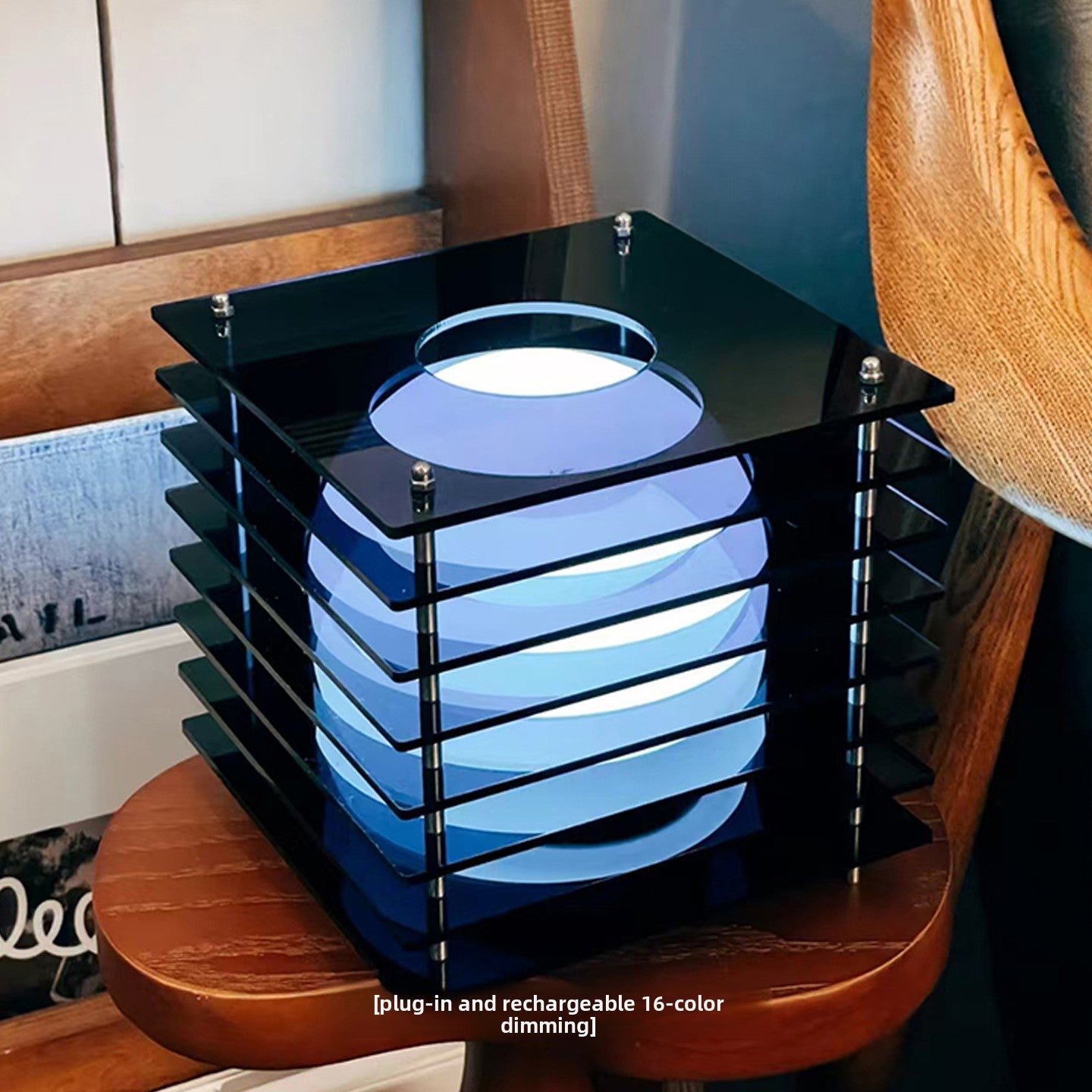 Vintage Layered Acrylic Table Lamp
