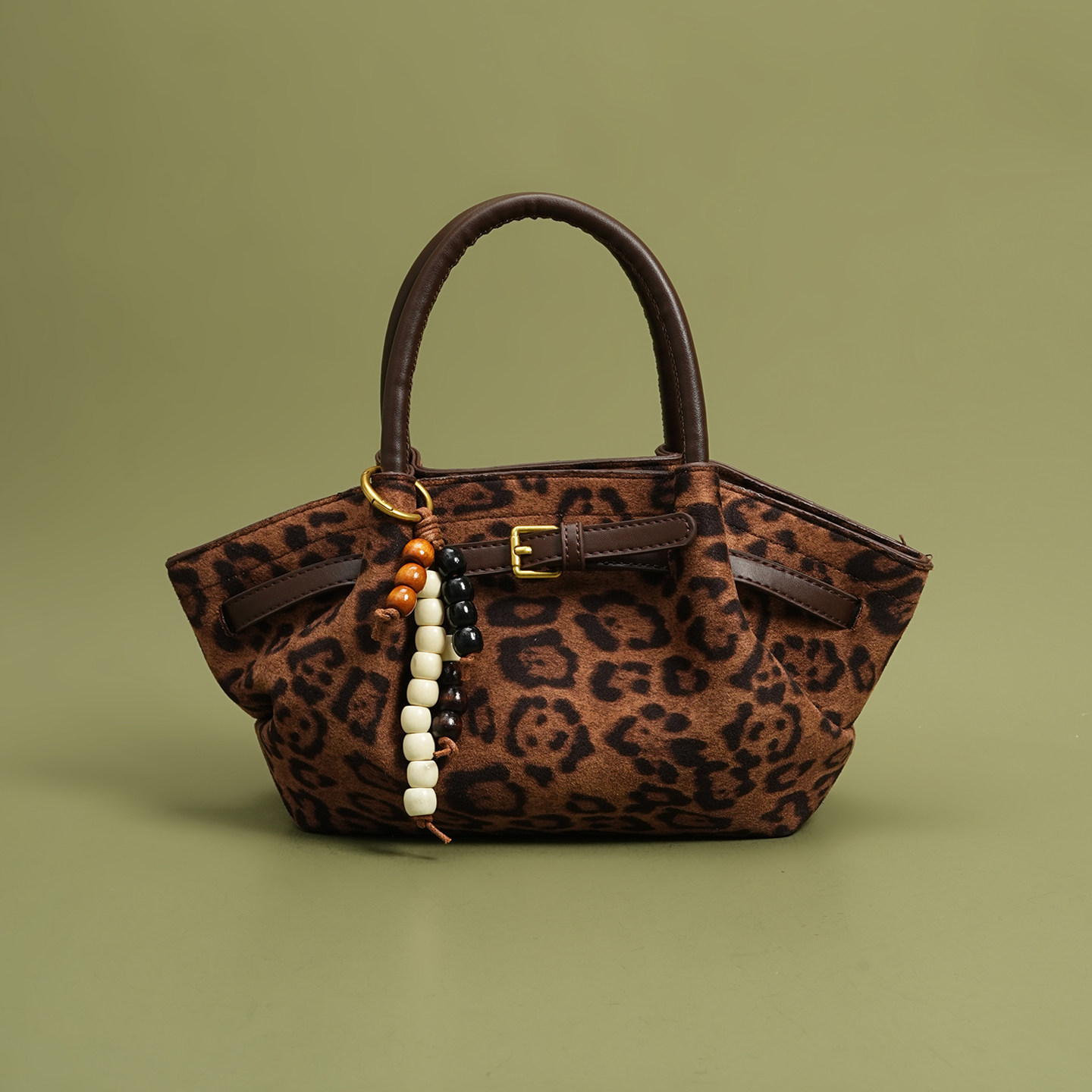 Vintage Leather Crossbody Tote Bag