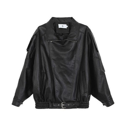 Vintage leather jacket is stylish