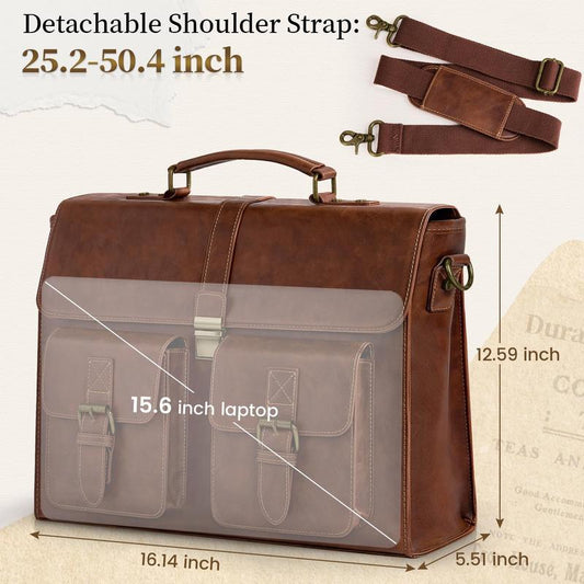 Vintage Leather Messenger Bag