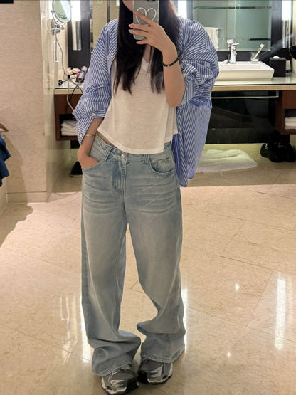 Vintage Light Blue Straight Leg Jeans
