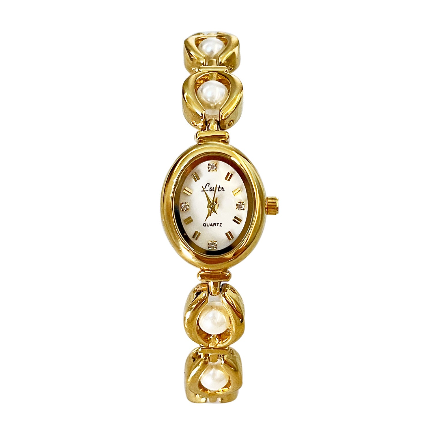 Vintage light luxury imitation pearl watch and elegant bracelet watch