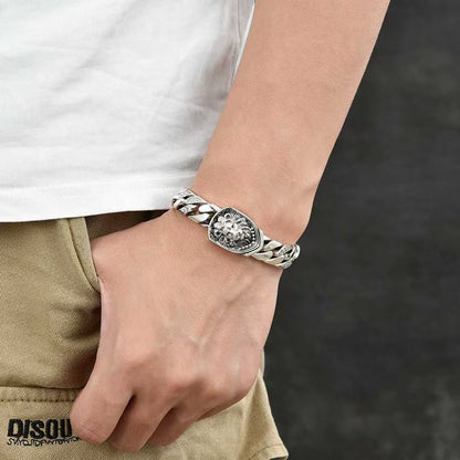 Vintage Lion Cuban Link Bracelet