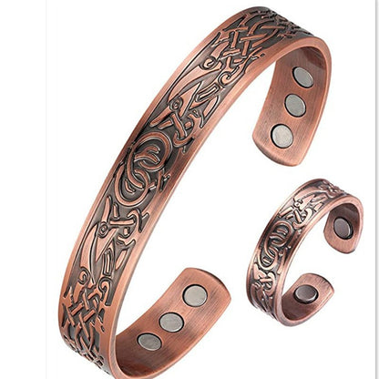 Vintage Magnetic Bracelet and Ring Set