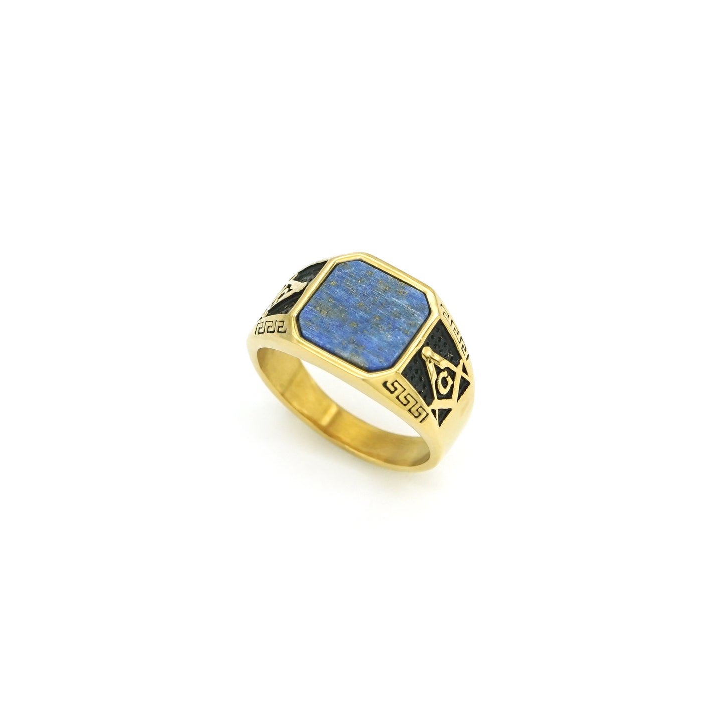 Vintage Mens Ring with Natural Stone