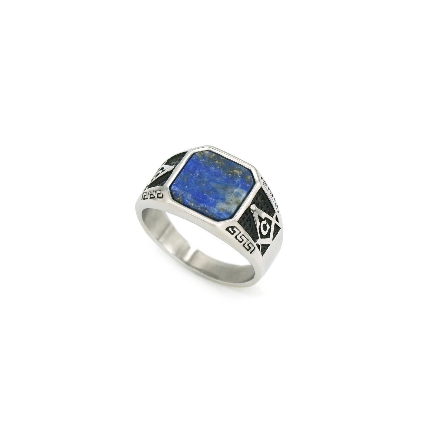 Vintage Mens Ring with Natural Stone