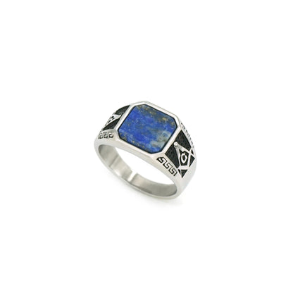 Vintage Mens Ring with Natural Stone