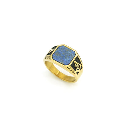 Vintage Mens Ring with Natural Stone